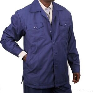 NWT Leonardo Valenti Blue Modena Shacket Mens Large